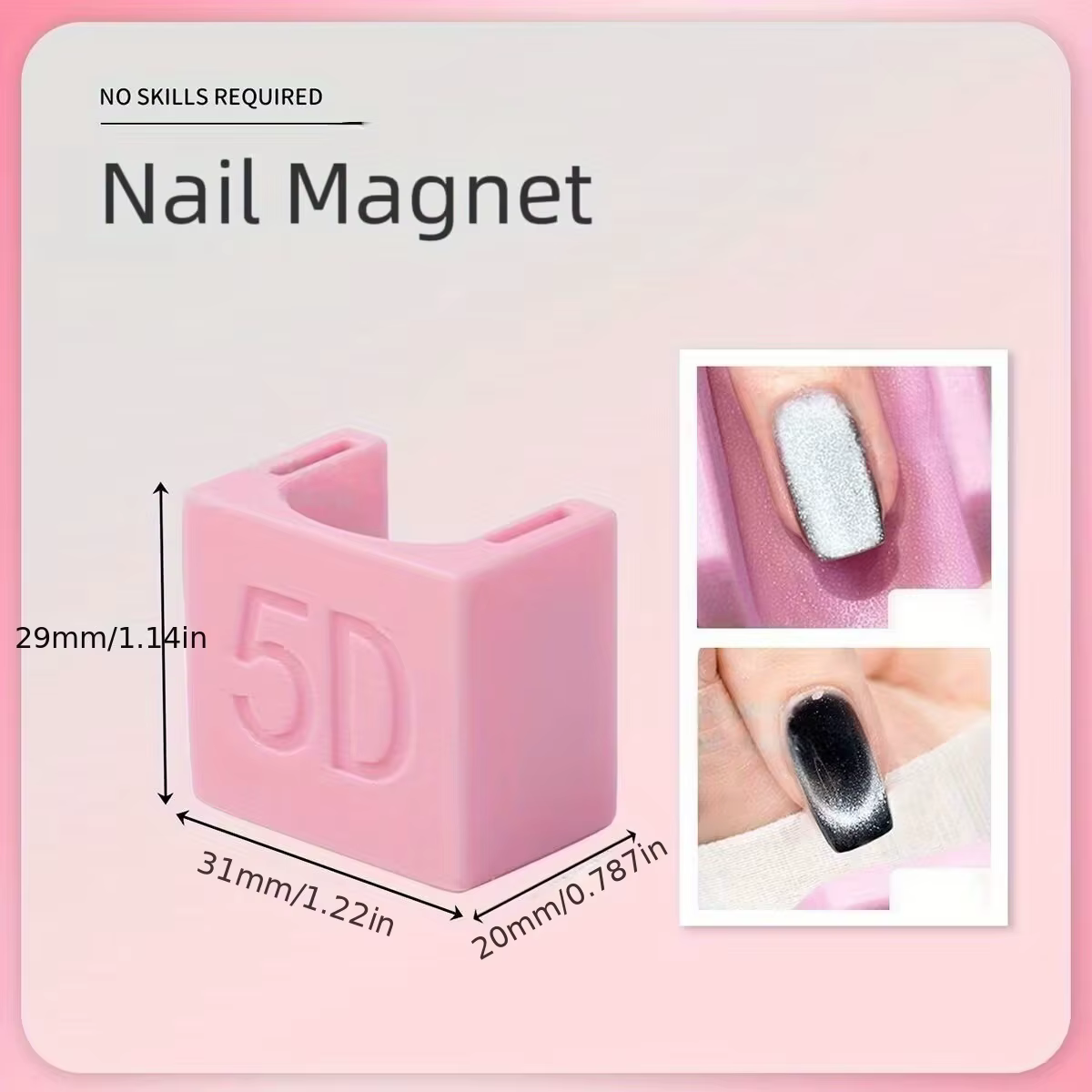 Aimant pour nail art | Outil pour œil de chat facile à utiliser pour les débutants