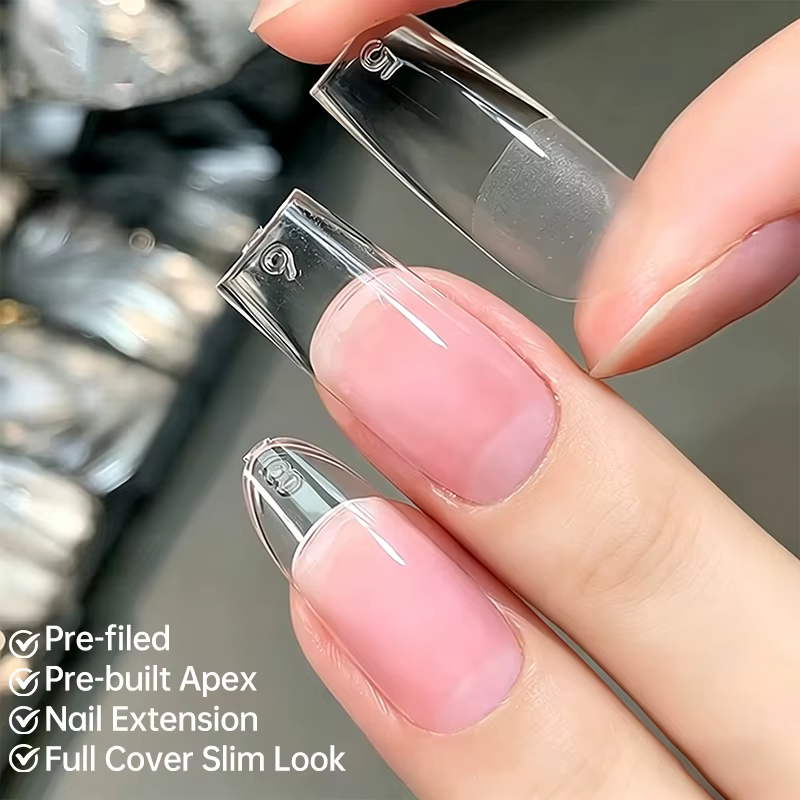 UR SUAGR 320 pièces Capsules d'ongles pré-montées transparentes INSTANT-APEX