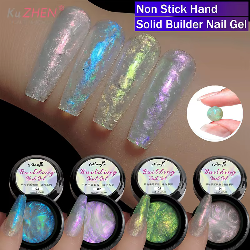 5g Aurora antiadhésif Extension de main Gel vernis à ongles 3D sculpture fleur Nail Art prolonger acrylique dur UV Gel