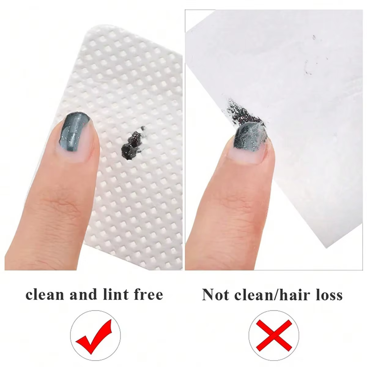 Tampons de coton non pelucheux lingettes dissolvant de vernis à ongles outil de nettoyage
