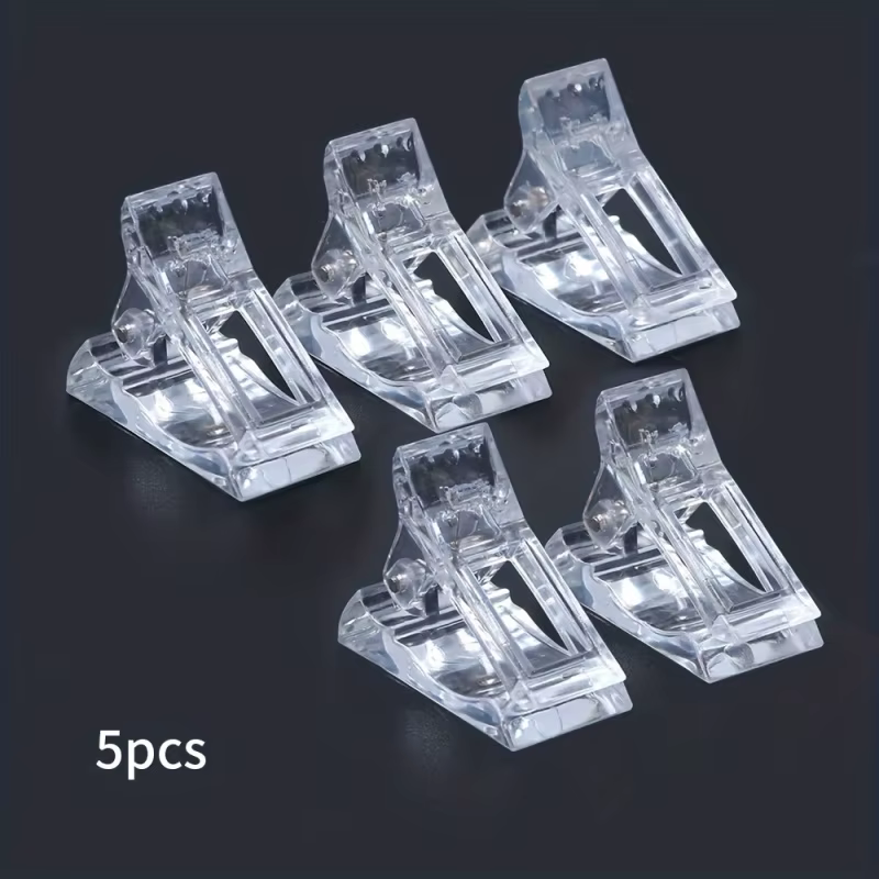 5 pinces à ongles en cristal pour extensions