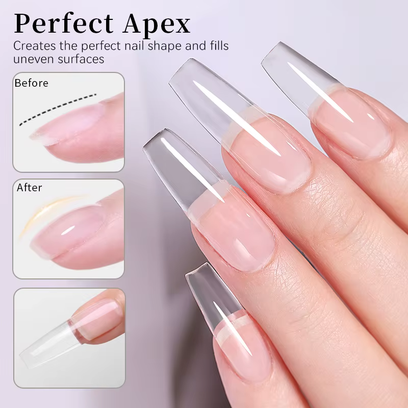 UR SUGAR 6 EN 1 Gel d'Extension pour Ongles 15ML Transparent Gel Constructeur Rapide Semi-Permanent Auto-nivelant Gel UV de Construction Soak Off