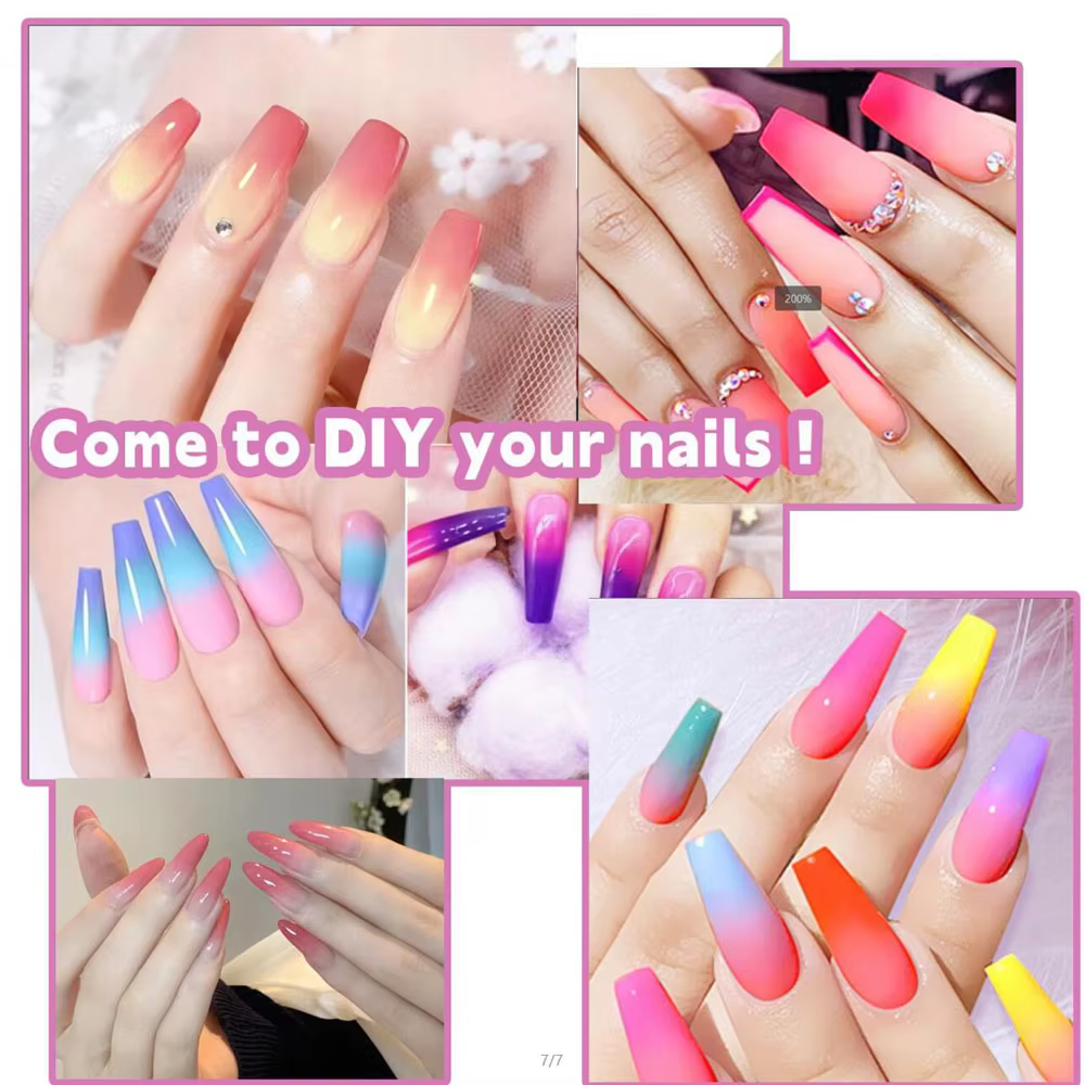 Palette de poudre à paillettes pour ongles