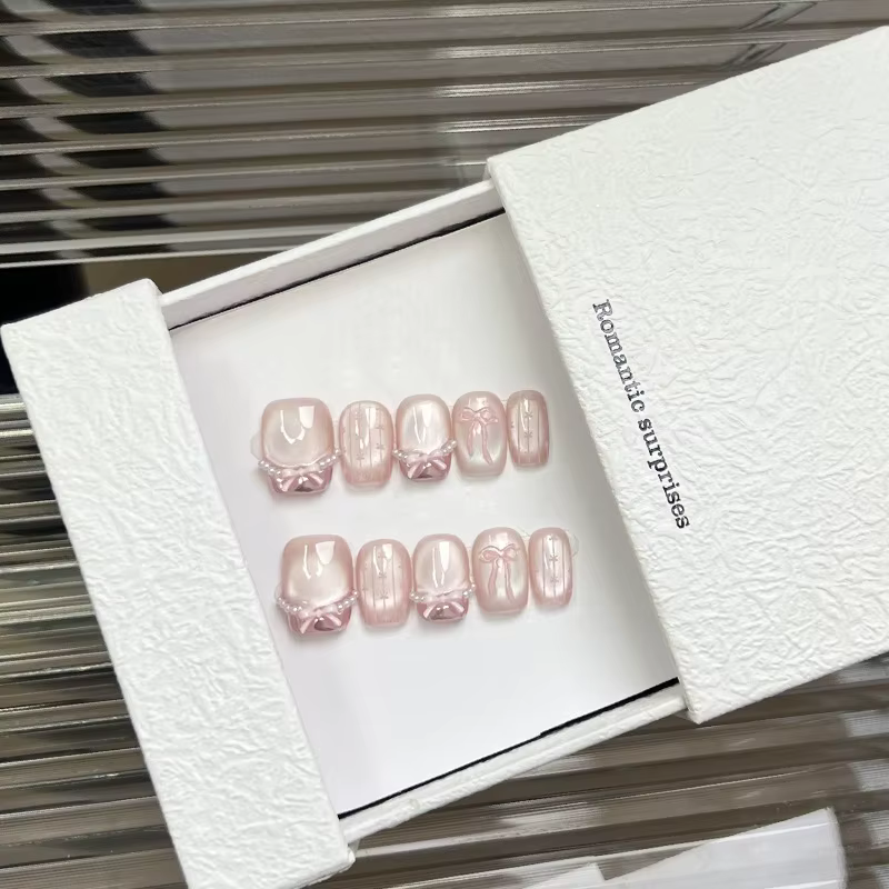 10 pièces de faux ongles faits à la main