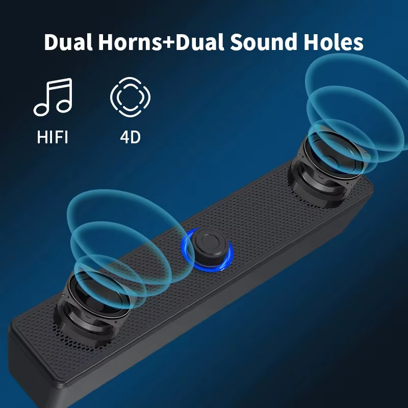 Barre De son ordinateur PC TV ordinateur Portable bureau filaire sans fil Bluetooth haut-parleur boîte De son barre musique Portable Caixa De Som système Audio