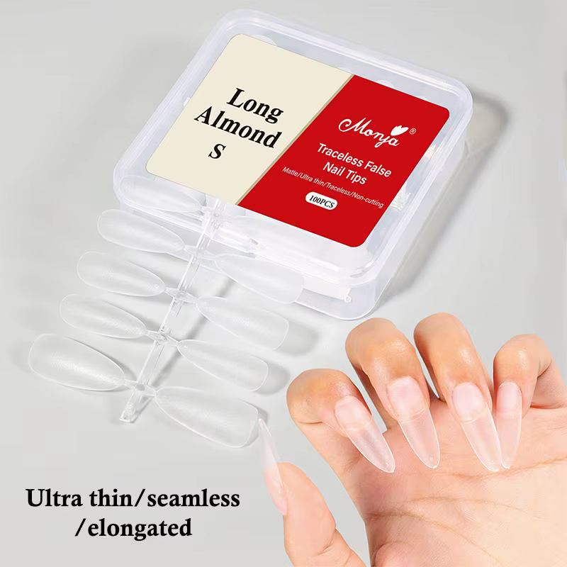 100 faux ongles en gel souple à presser