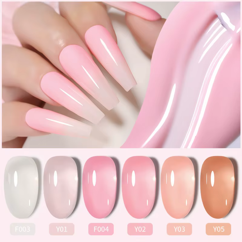 LILYCUTE 7ml blanc laiteux Transparent Gel vernis à ongles gelée rose nu Gel cristal Semi Permanent tremper UV Gel manucure conception