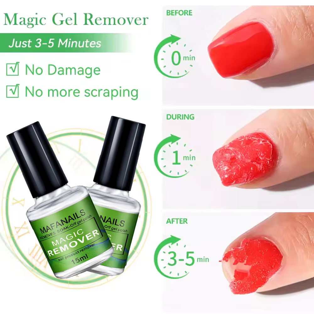 Dissolvant de vernis à ongles professionnel non irritant