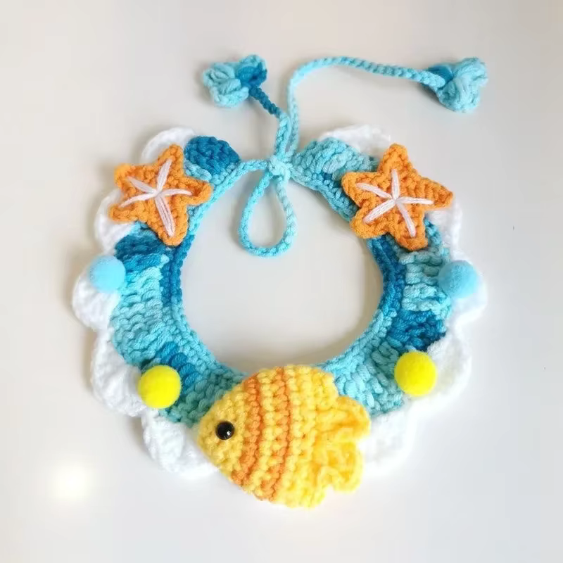 Colliers et bavoirs pour chiens et chats, accessoires pour animaux de compagnie, décorations mignonnes, motifs floraux et animaux, articles pour animaux, accessoires pour chats