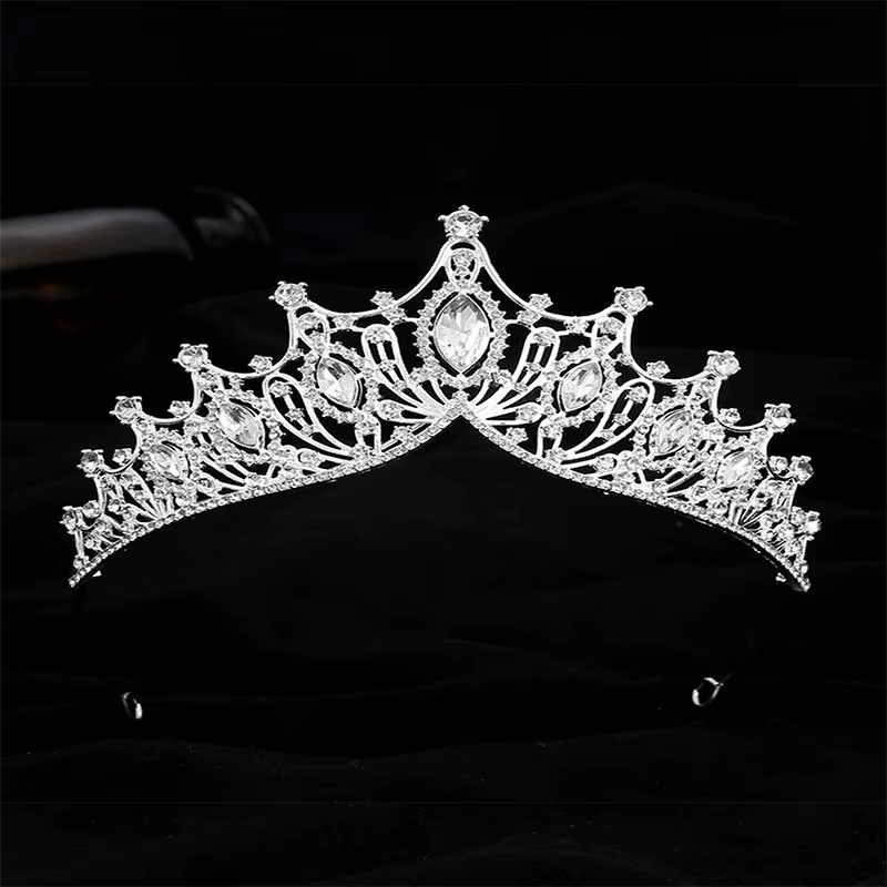 Couronnes de reine pour femmes, couronne de concours avec peignes, couronne de princesse pour filles, strass en cristal, bandeau diadème, peigne diadème