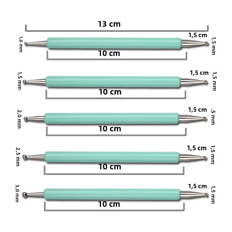 Outils de pointage pour Nail Art à double extrémité