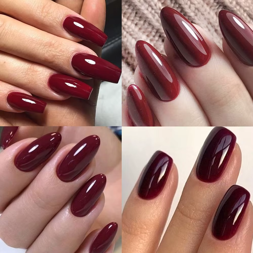 KODIES GEL vernis à ongles Gel à Base de caoutchouc rouge bordeaux 15ML Structure UV/LED vin d'hiver couleur