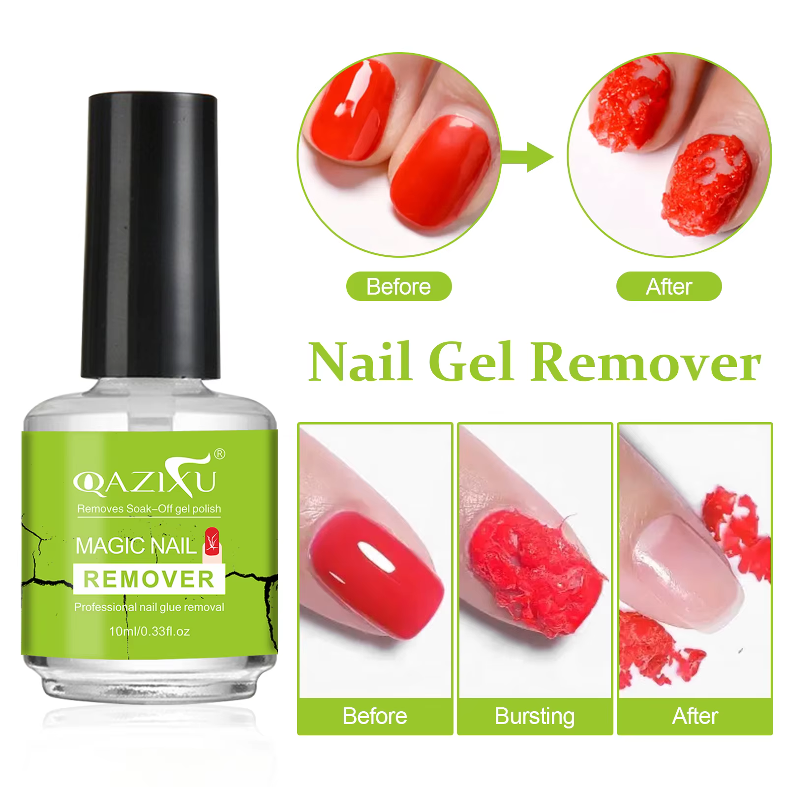 QAZIXU Dissolvant de vernis à ongles en gel UV