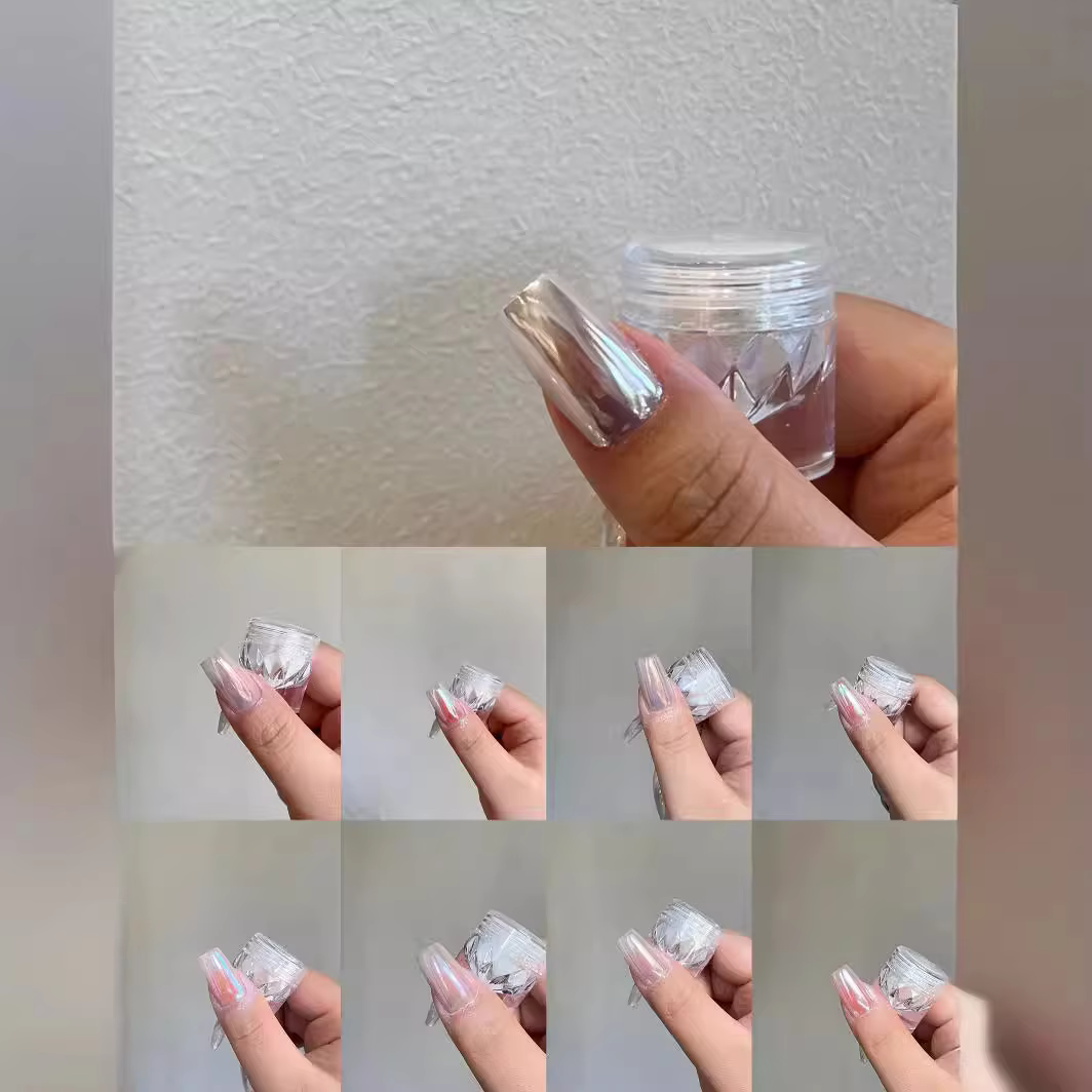 Poudre pour ongles miroir au clair de lune