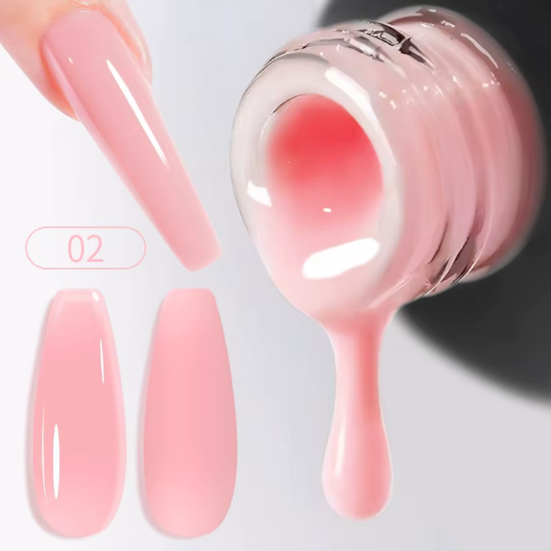 AWStorG Gel de Construction pour Ongles en Bouteille Rose Lacté 15ML – Gel