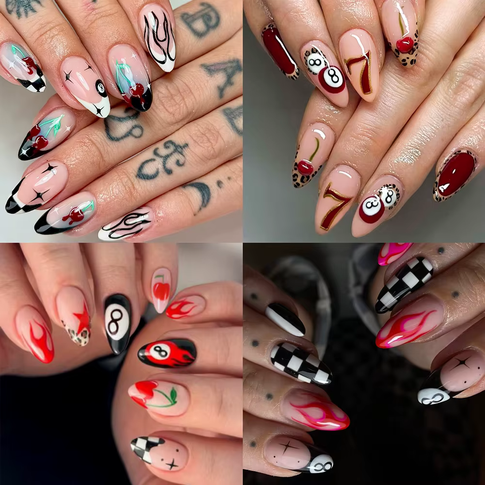 Faux ongles en acrylique à presser