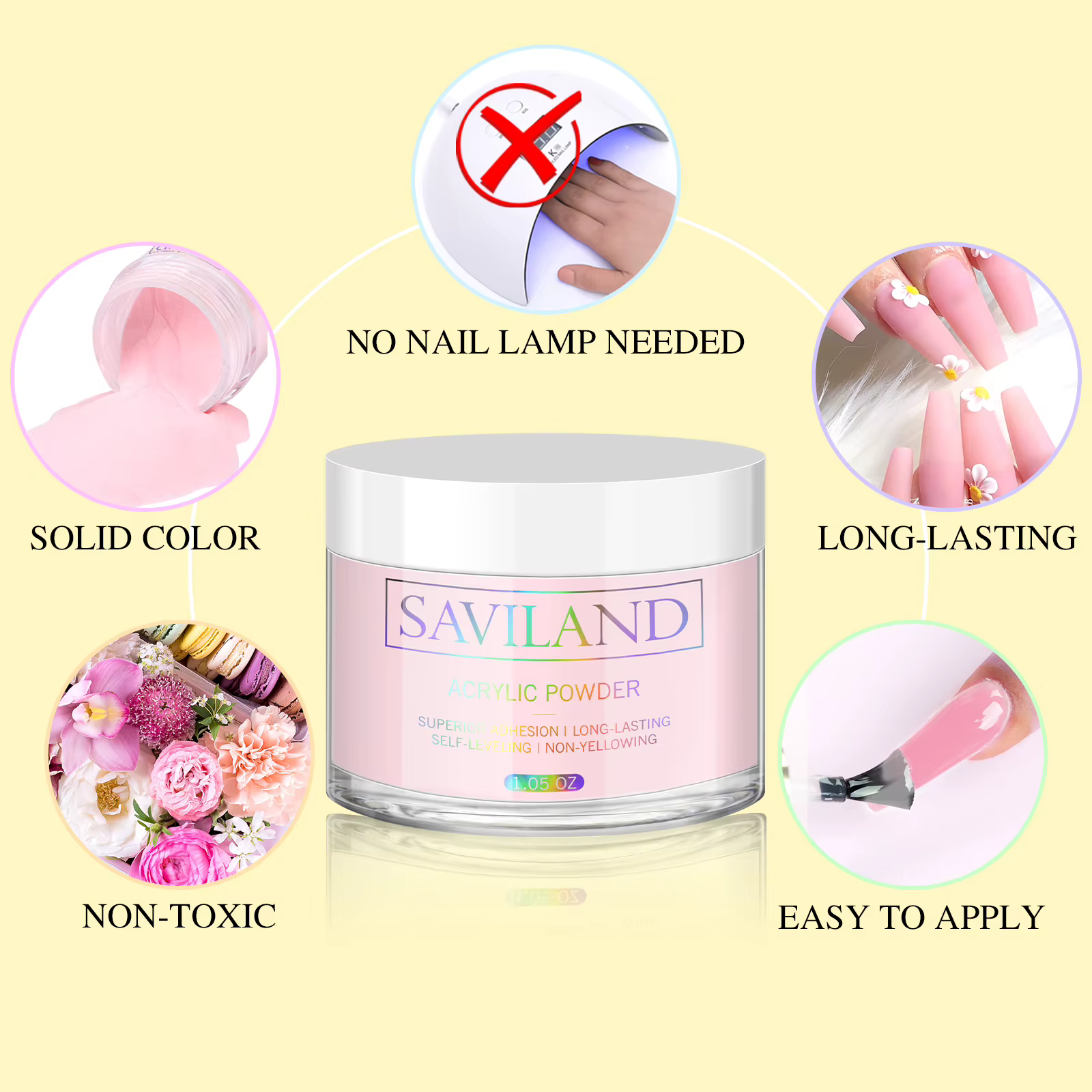 Saviland – poudre acrylique rose 30g