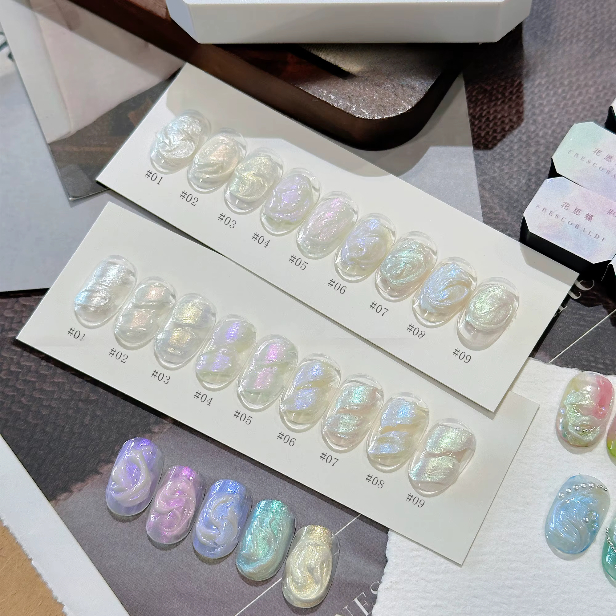 9 couleurs Aurora sirène Texture modélisation Gel 3D sculpture dessin Design créatif Nail Art UV/LED Gel vernis tout pour manucure