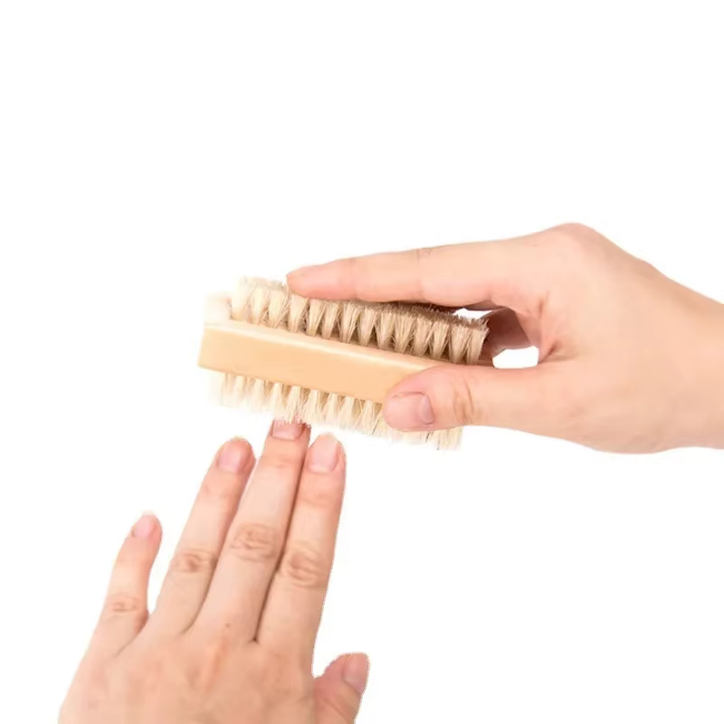 Brosse de nettoyage Double face en poils de bambou