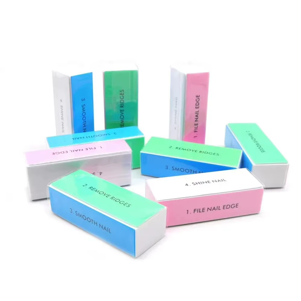 Bloc de polissage et lime à ongles rose pour pédicure