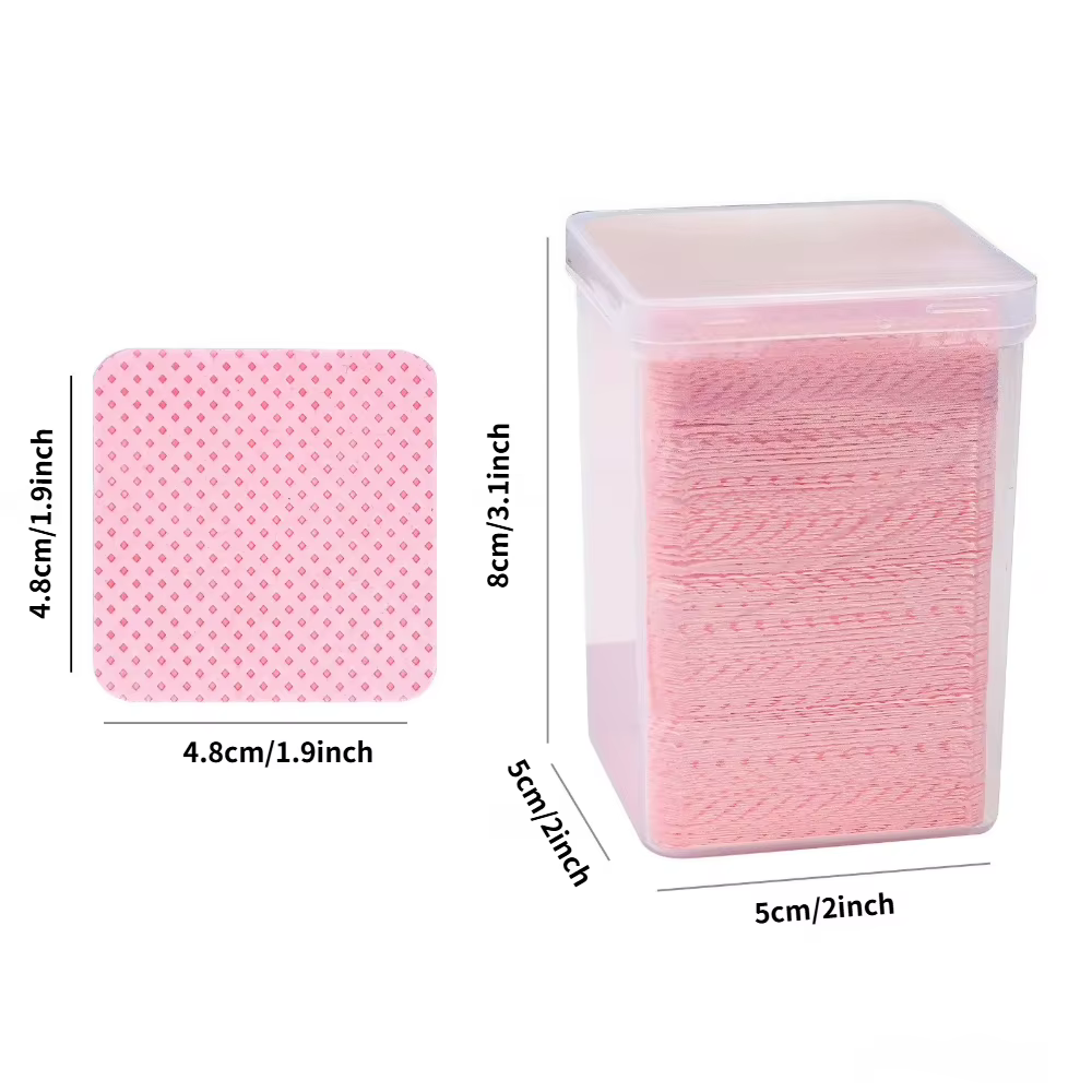 200 lingettes de coton non pelucheuses pour dissolvant de vernis à ongles