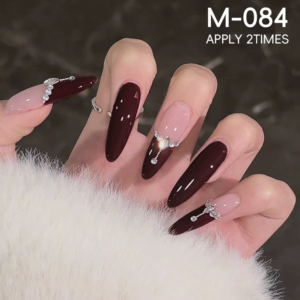 Vernis à ongles Gel rouge vin et rouge aubépine