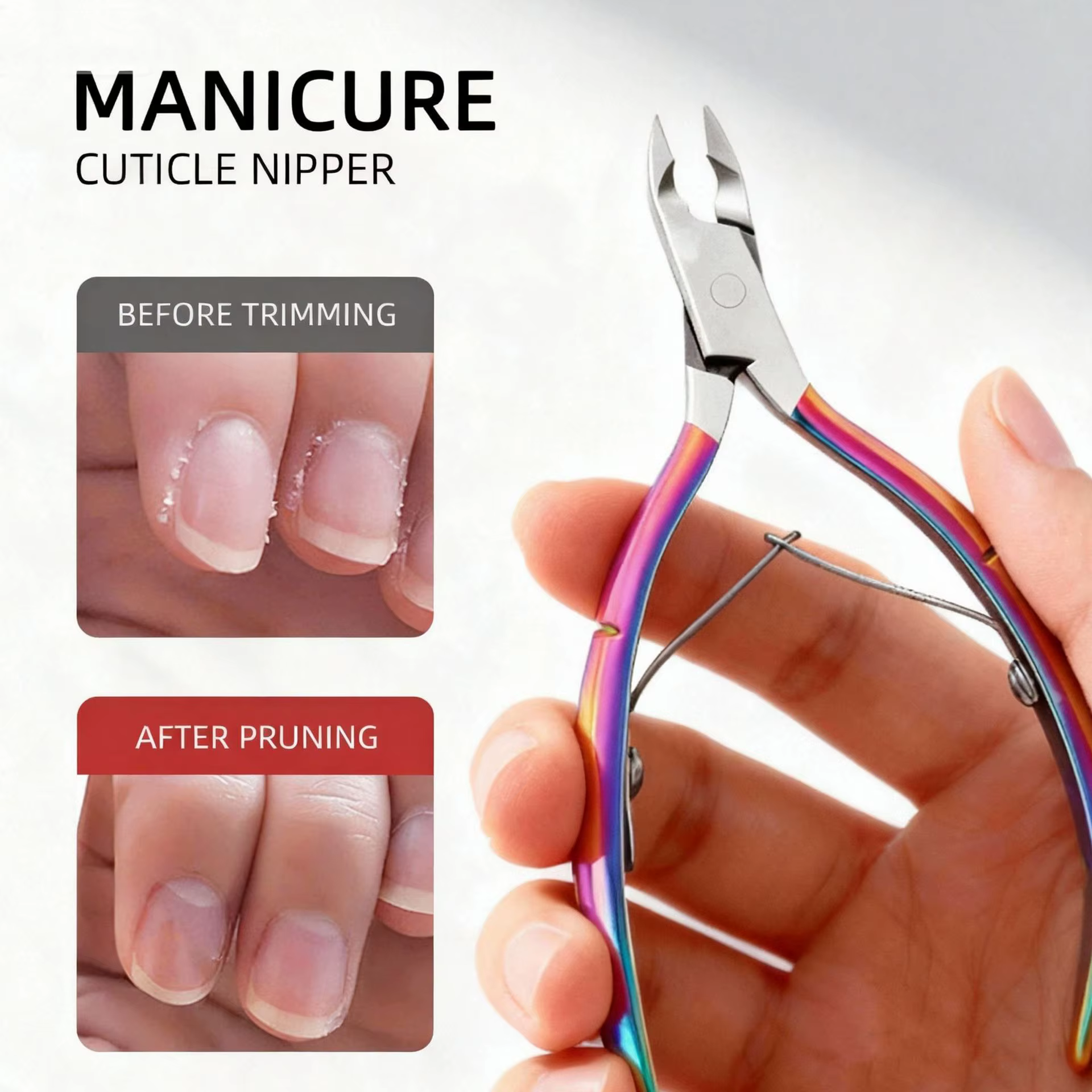 Coupe-cuticules et ciseaux à cuticules en acier inoxydable