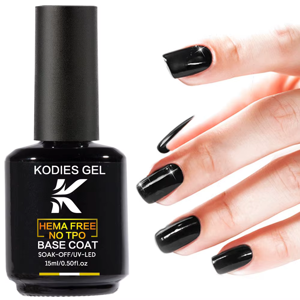 KODIES GEL TPO HEMA libre caoutchouc Base couche clair Gel vernis à ongles UV Semi Permanent LED forte