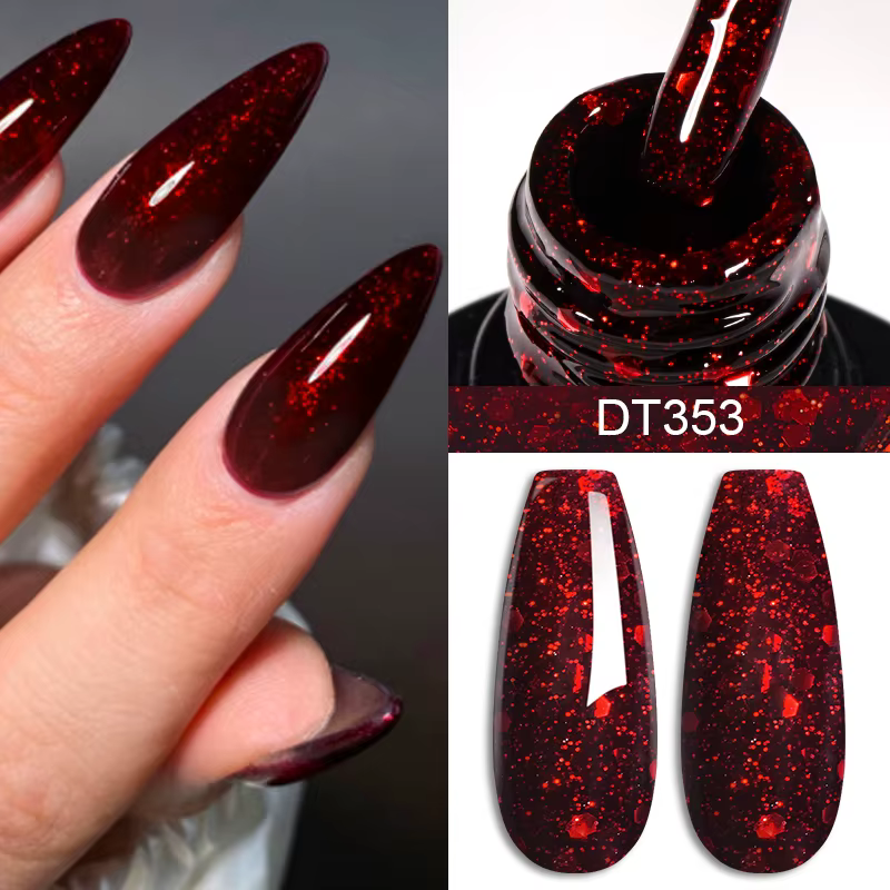 MEET ACROSS – vernis à ongles Gel rouge vin