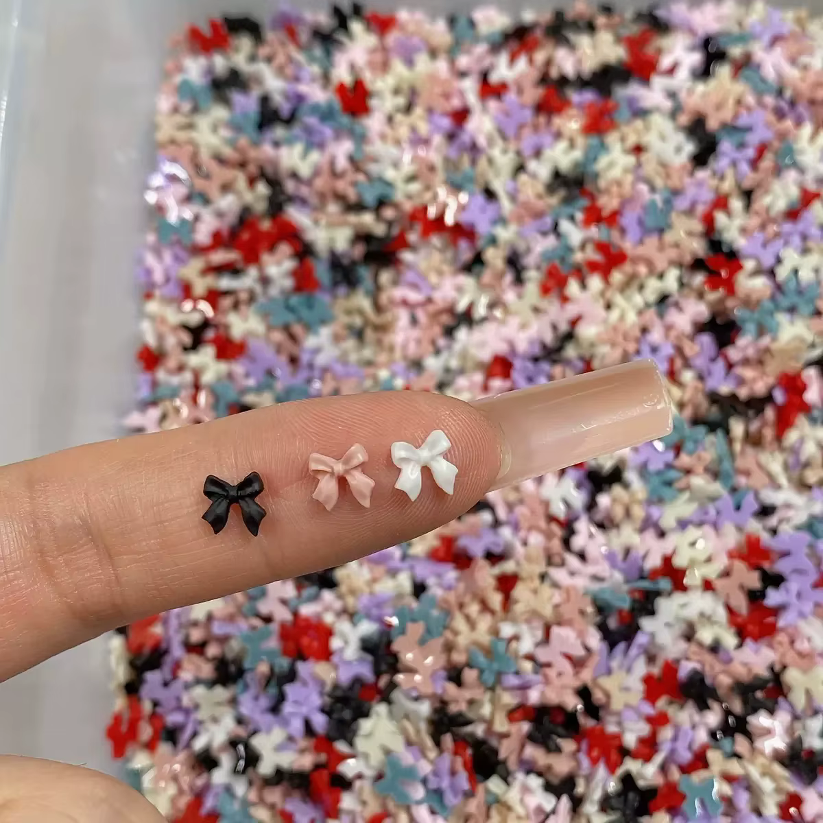 Pièces de Nail Art à nœud Transparent