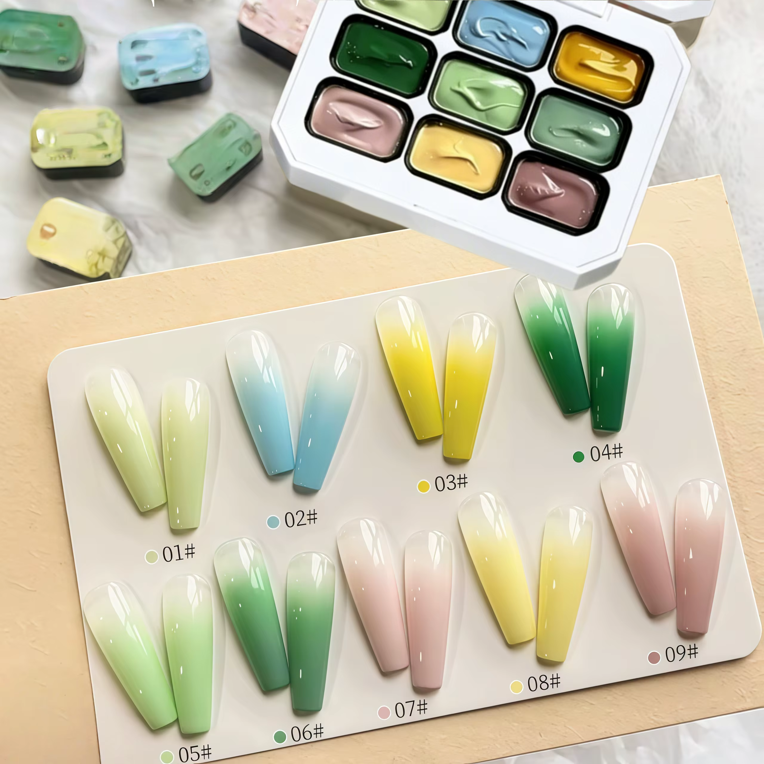 Vernis à ongles solide 9 couleurs
