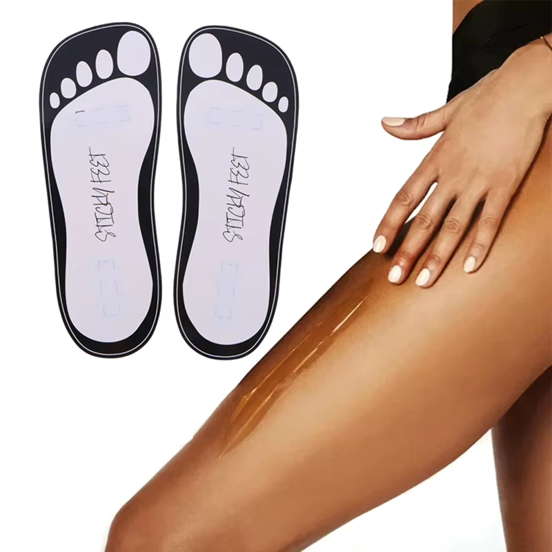 20 Pièces de Protège-Pieds Adhésifs Jetables de 11 Pouces pour Bronzage par Pulvérisation – Accessoires Corporels
