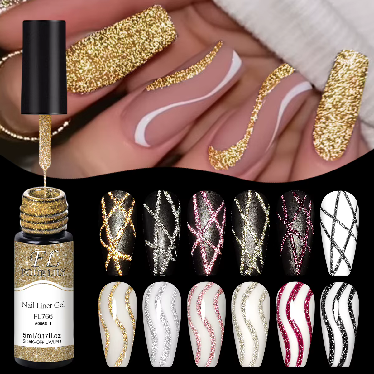 FOUR LILY – vernis à ongles réfléchissant à paillettes