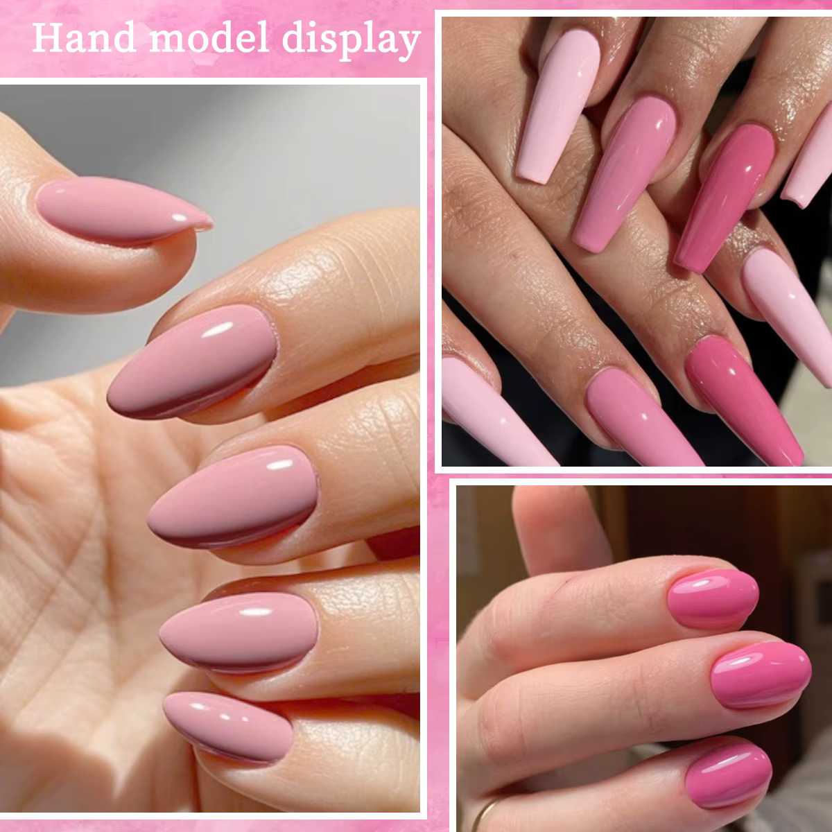 10 pièces de vernis à ongles gel de couleur unie pour une longue brillance