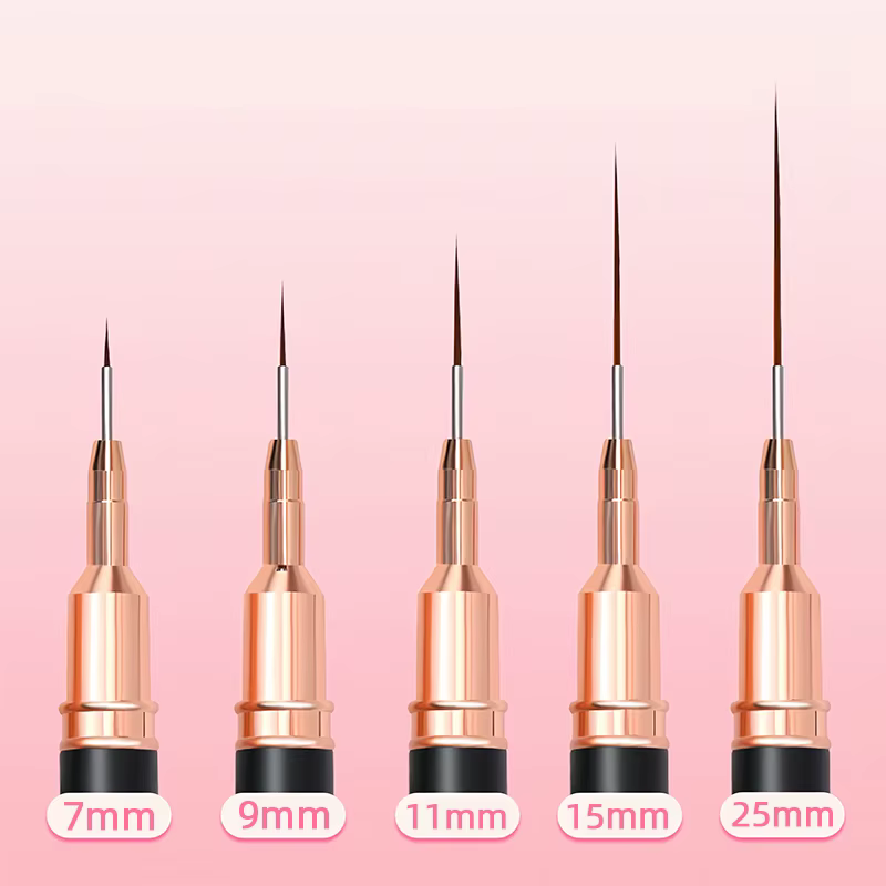 5 pièces professionnel Nail Art doublures rayures pinceaux outil Ultra-mince ligne détail dessin peinture