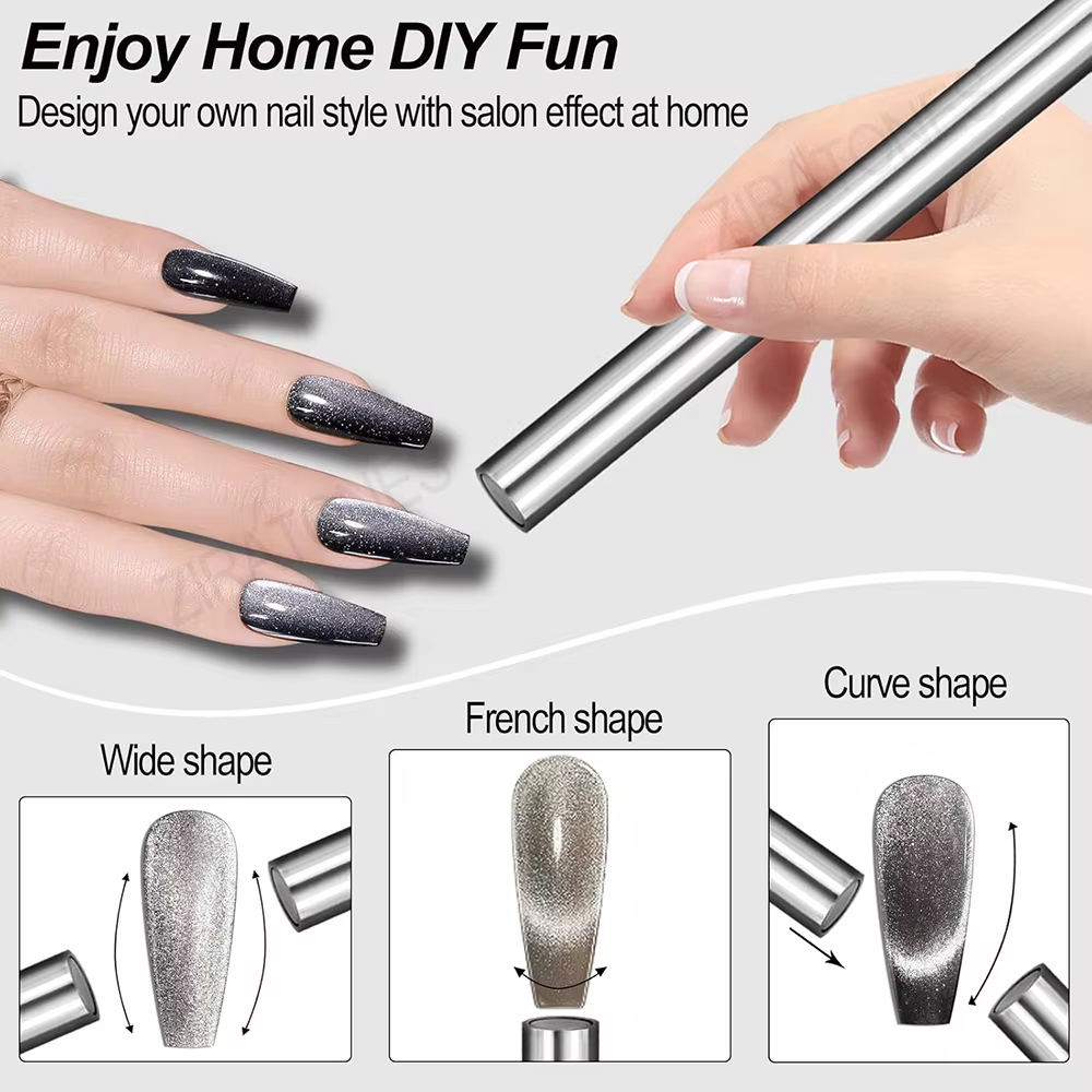 Aimant cylindrique chaud pour oeil de chat vernis Gel UV avec décoration d'art des ongles outils magnétiques d'ongle de