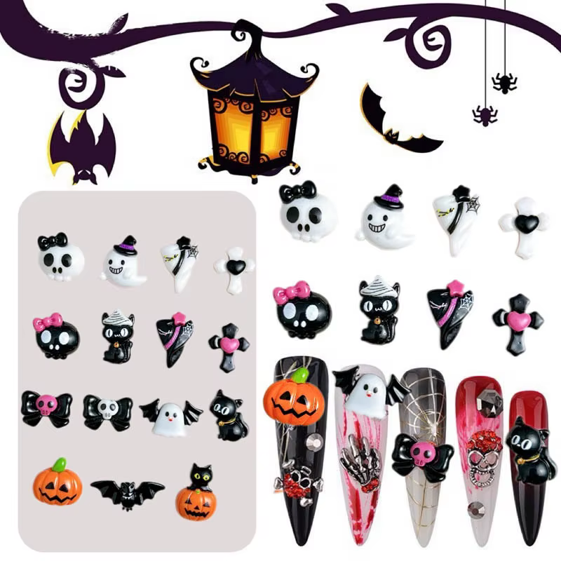 Breloques en résine pour Nail Art d'halloween