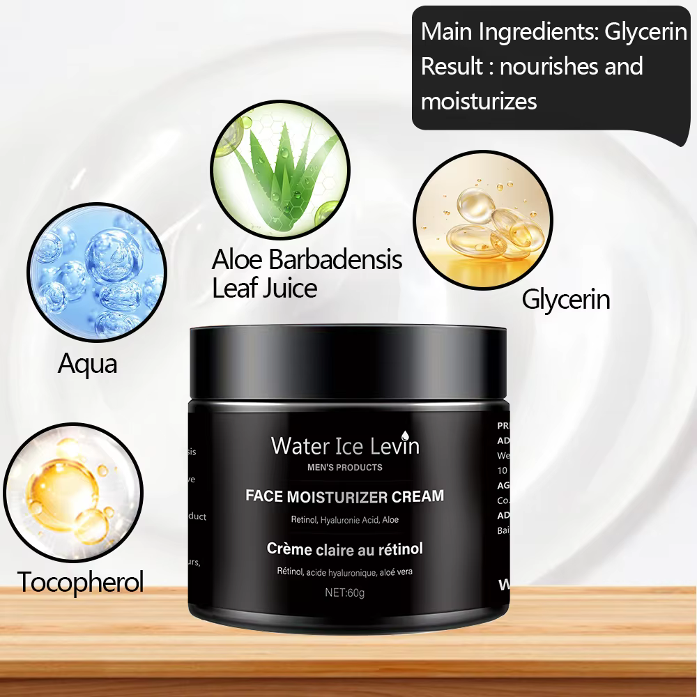 Crème hydratante pour le visage contenant des ingrédients naturels purs, hydrate et lisse efficacement la peau, s'absorbe facilement et n'est ni grasse ni collante, convient à tous les types de peau