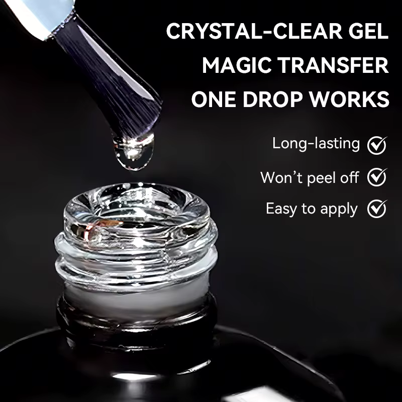 LILYCUTE 8ML feuille de transfert colle pour ongles étoilés vernis Semi-Permanant pour autocollant adhésif