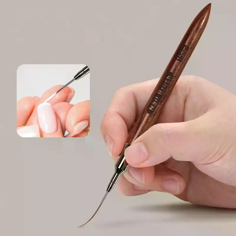 Pinceau à ongles en bois pour gel