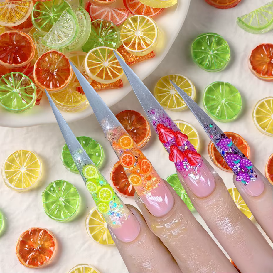 30/50 pièces Breloques d'été pour nail art