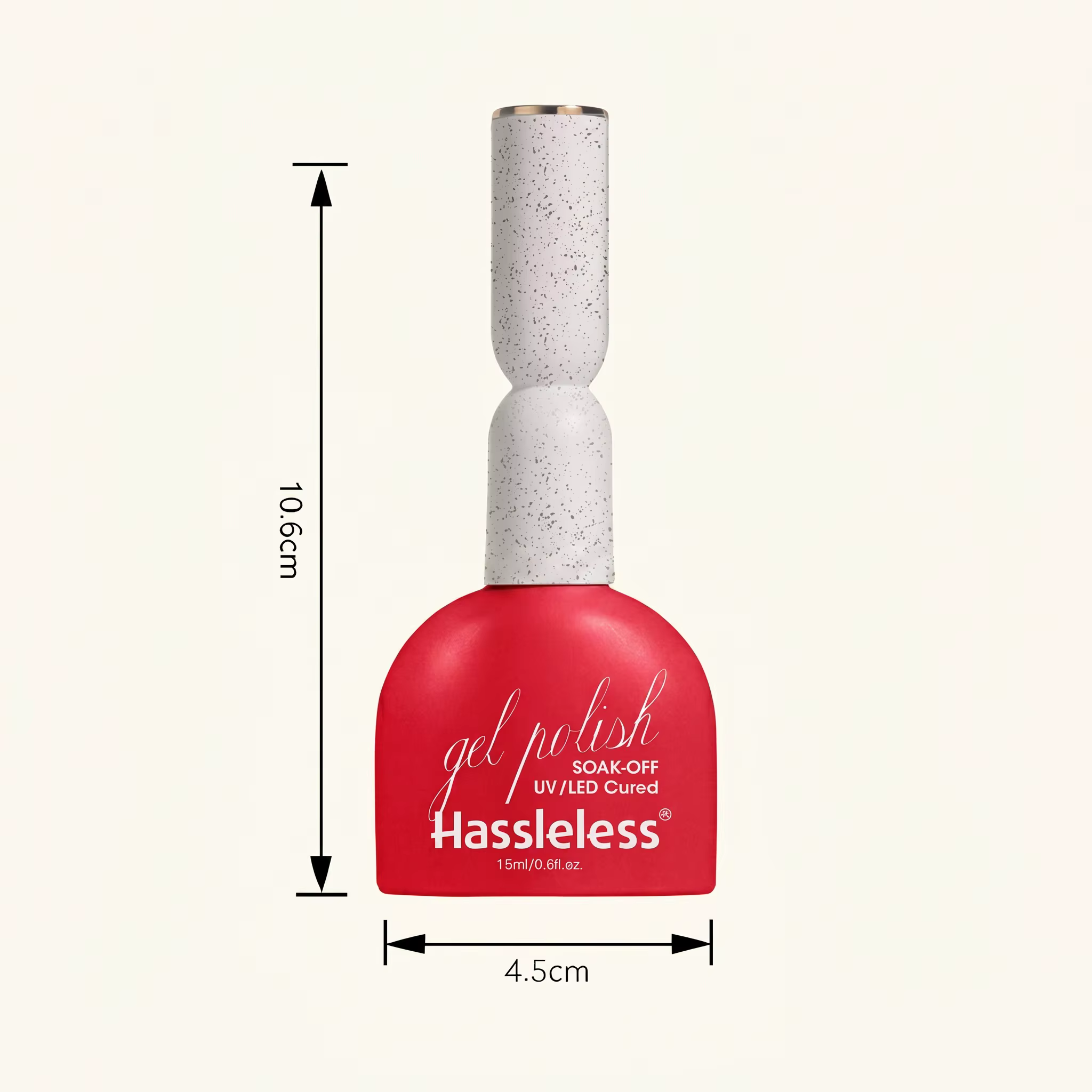 Vernis à ongles gel rouge classique Hassleless 15 ml