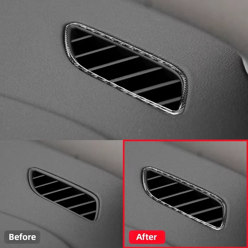 Pour Audi A4L A4 B8 2009-2016 A5 2008-2017 accessoires intérieur de voiture en Fiber de carbone Instrument sortie d'air garniture cadre autocollant couverture
