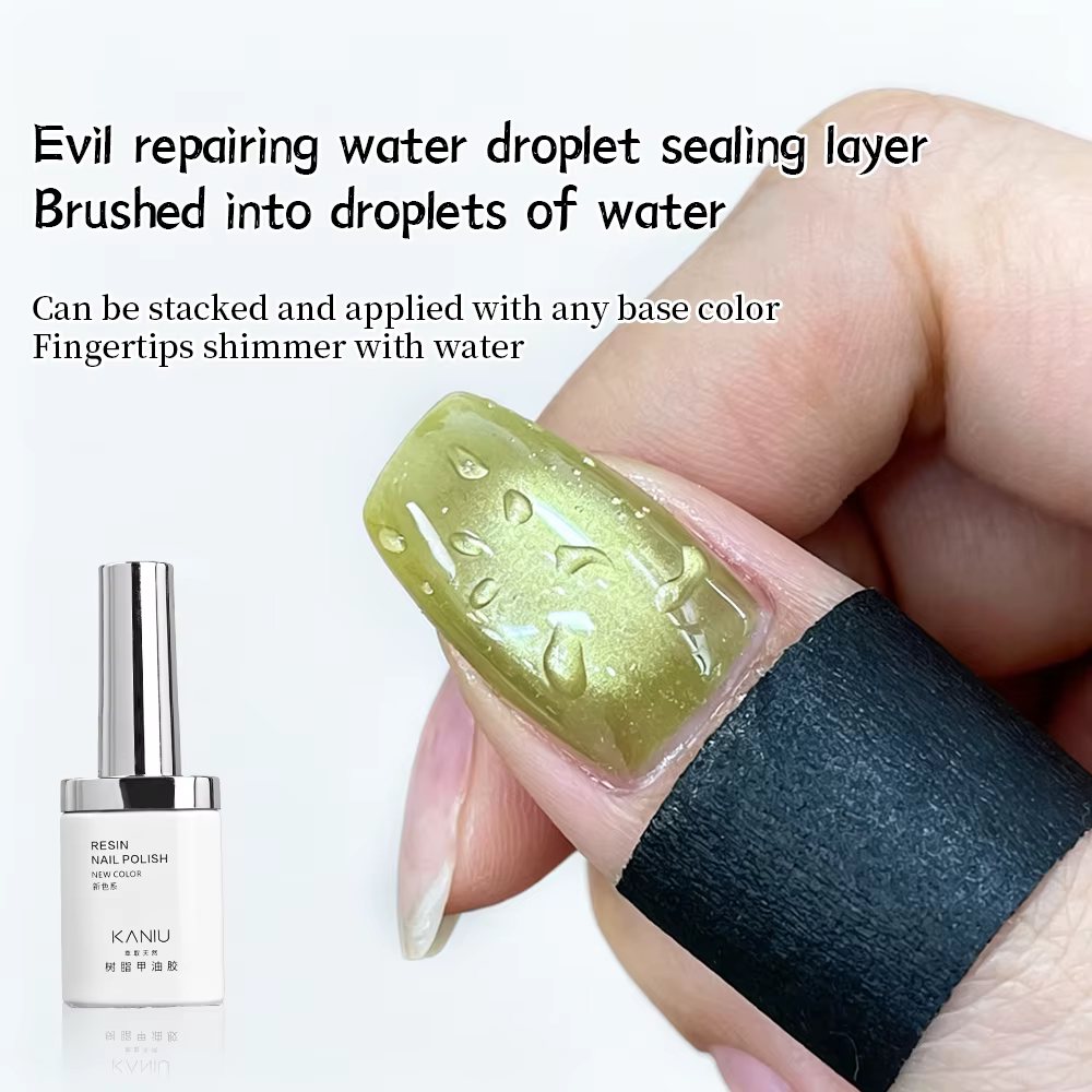 KANIU 12ML Vernis à ongles gel transparent effet goutte d'eau