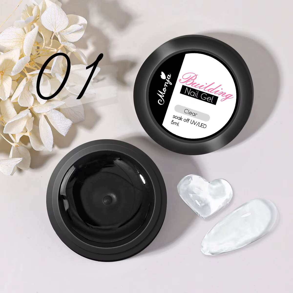 Gel de modelage 3D transparent pour nail art