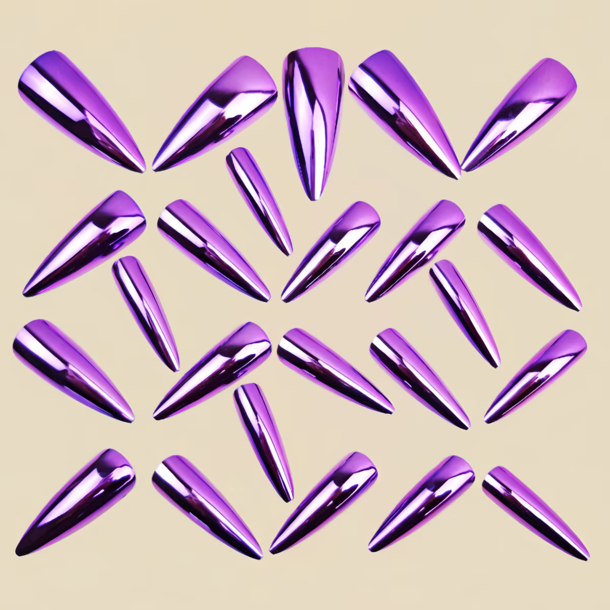 Faux ongles mi-longs pour femmes