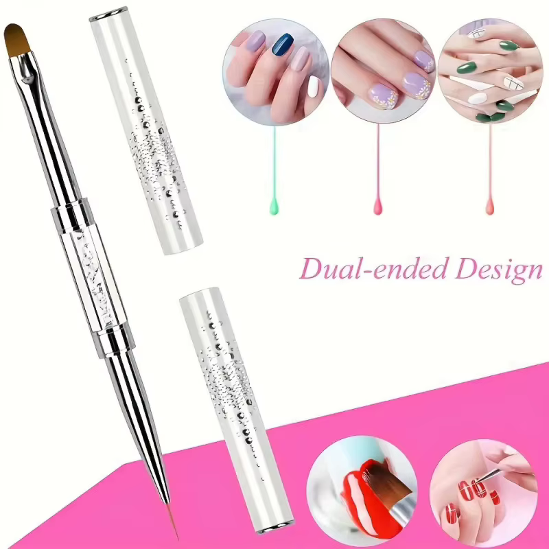 Pinceau professionnel pour nail art - Construction robuste en acier inoxydable