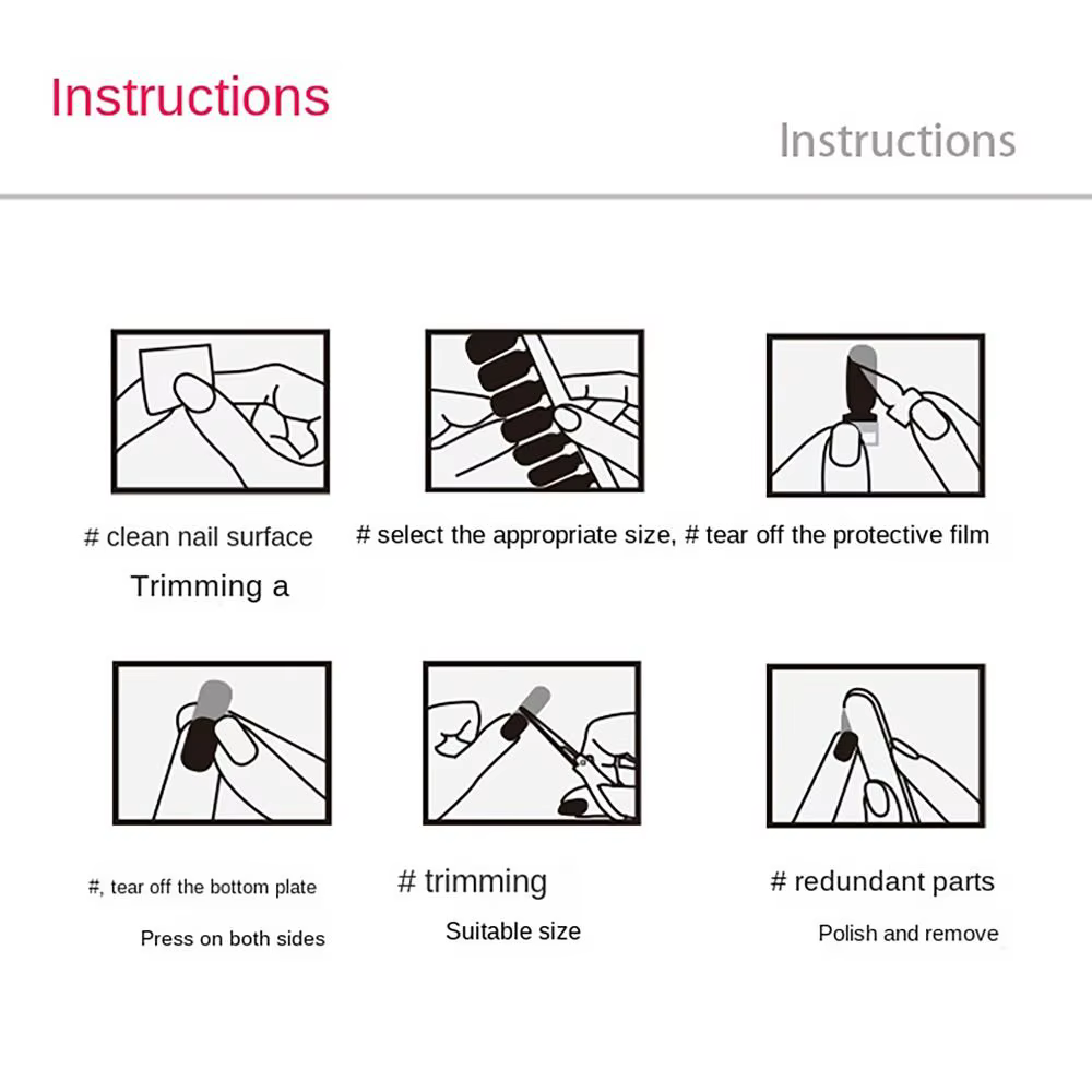Autocollants Floristiques pour Ongles en Gel Semi-durci