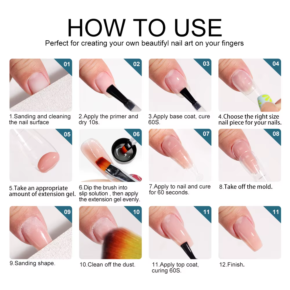 LIMEGIRL 30ML Gel à Expansion rapide polissage Solution antidérapante Gel Semi-Permanent Transparent acrylique liquide Nail Art Extension Gel