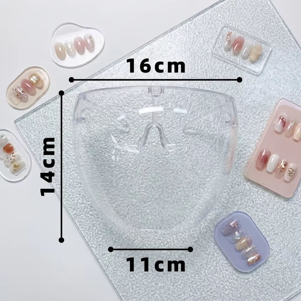 Protection faciale transparente anti-buée et anti-éclaboussures pour nail art